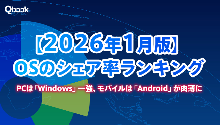 【2026年最新】OSのシェア率ランキング｜PCは「Windows」一強、モバイルは「Android」が肉薄に