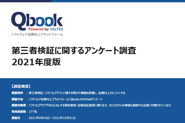 第三者検証に関するアンケート調査結果 2021年版