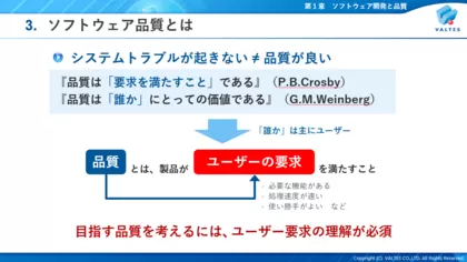 ソフトウェア品質セミナー<br>「品質とテストの基本編」